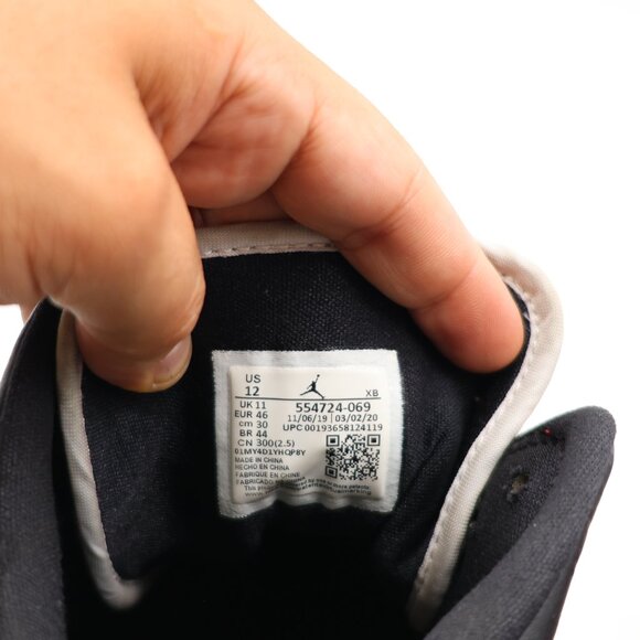 Nike Air Jordan 1 Mid Men's Size 12 Red Black White Sneakers 554724 069 - Picture 3 of 9